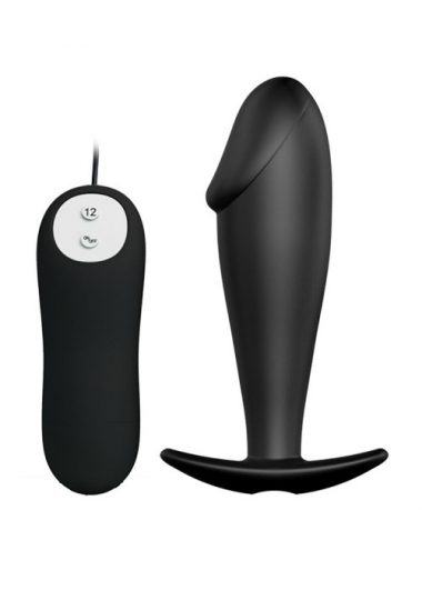 Naudi vapustavat anaalstimulatsiooni selle peenisekujulise silikoonist vibraatoriga. Vibratsioonivalik on kaugjuhtimispuldist reguleeritav